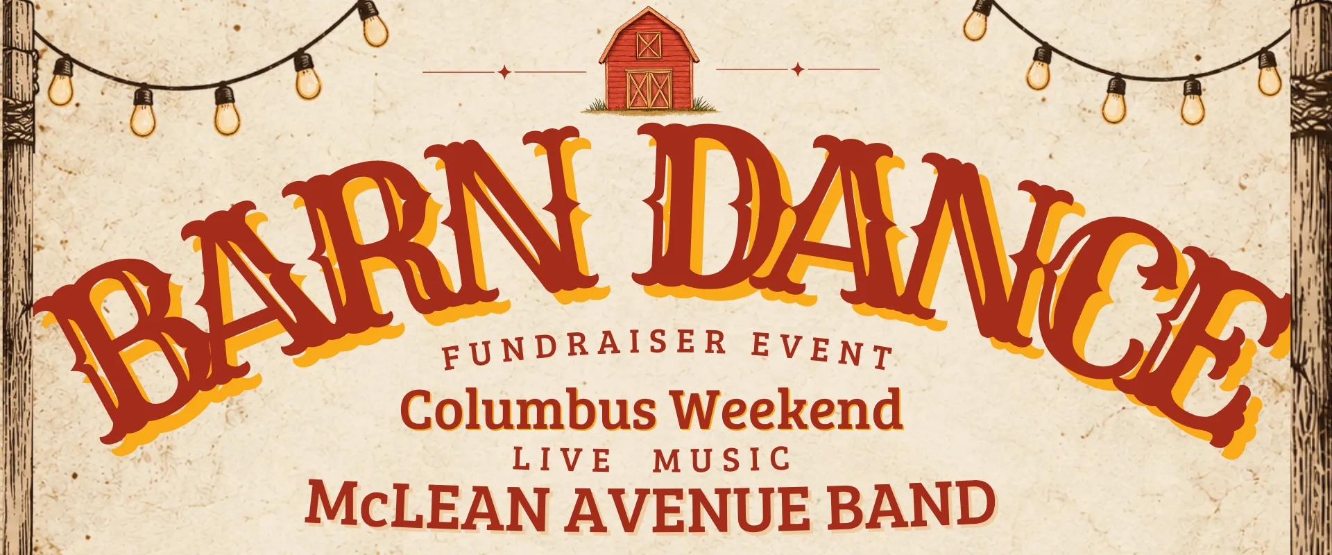 Barn Dance Fundraiser Event, Columbus Weekend, live music by McLean Avenue Band